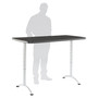 Iceberg ARC Sit-to-Stand Tables, Rectangular Top, 60w x 30d x 30-42h, Graphite/Silver View Product Image