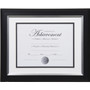 DAX 2-Tone 11 x 14 Document Frame, 8 1/2 x 11 Insert, Black/Silver Frame, White Mat View Product Image