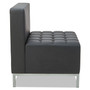 Alera QUB Series Powered Armless L Sectional, 26.38w x 26.38d x 30.5h, Black View Product Image