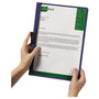 Durable Vinyl DuraClip Report Cover w/Clip, Letter, Holds 60 Pages, Clear/Navy, 25/Box View Product Image