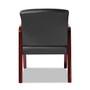 Alera Reception Lounge WL Series Guest Chair, 24.21'' x 26.14'' x 32.67'', Black Seat/Black Back, Cherry Base View Product Image