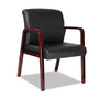 Alera Reception Lounge WL Series Guest Chair, 24.21'' x 26.14'' x 32.67'', Black Seat/Black Back, Cherry Base View Product Image