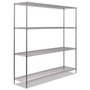 Alera BA Plus Wire Shelving Kit, 4 Shelves, 72" x 18" x 72", Black Anthracite Plus View Product Image