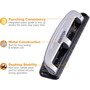 Bostitch EZ Squeeze Three-Hole Punch, 12-Sheet Capacity, Black/Silver View Product Image