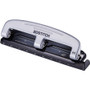 Bostitch EZ Squeeze Three-Hole Punch, 12-Sheet Capacity, Black/Silver View Product Image