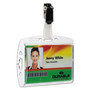 Durable ID/Security Card Holder Set, Vertical/Horizontal, Clip, Clear, 25/Pack View Product Image
