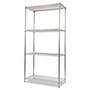 Alera NSF Certified Industrial 4-Shelf Wire Shelving Kit, 36w x 18d x 72h, Silver View Product Image