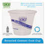 Eco-Products BlueStripe 25% Recycled Content Cold Cups, 9 oz., Clear/Blue, 50/Pk, 20 Pk/Ct View Product Image