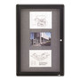 Quartet Enclosed Fabric-Cork Board, 24 x 36, Gray Surface, Graphite Aluminum Frame View Product Image