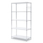 Alera 5-Shelf Wire Shelving Kit with Casters and Shelf Liners, 36w x 18d x 72h, Silver View Product Image