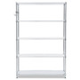 Alera 5-Shelf Wire Shelving Kit with Casters and Shelf Liners, 48w x 18d x 72h, Silver View Product Image