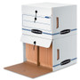 Bankers Box SIDE-TAB Storage Boxes, Letter Files, White/Blue, 12/Carton View Product Image