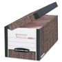 Bankers Box SYSTEMATIC Medium-Duty Strength Storage Boxes, Letter/Legal Files, Woodgrain, 12/Carton View Product Image