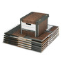 Bankers Box SYSTEMATIC Medium-Duty Strength Storage Boxes, Letter/Legal Files, Woodgrain, 12/Carton View Product Image