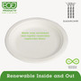 Eco-Products Renewable & Compostable Sugarcane Plates Convenience Pack, 6", 50/PK View Product Image