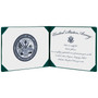 OLD - AbilityOne 7510007557077 SKILCRAFT Award Certificate Holder, 8 1/2" x 11", Army Seal, Green/Gold View Product Image