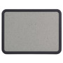 Quartet Contour Granite Gray Tack Board, 36 x 24, Black Frame View Product Image