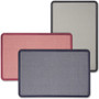 Quartet Contour Fabric Bulletin Board, 48 x 36, Gray Surface, Black Plastic Frame View Product Image