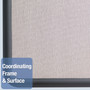 Quartet Contour Fabric Bulletin Board, 48 x 36, Gray Surface, Black Plastic Frame View Product Image