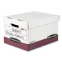 Bankers Box R-KIVE Heavy-Duty Storage Boxes, Letter/Legal Files, 12.75" x 16.5" x 10.38", White/Red, 12/Carton View Product Image