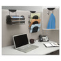 Fellowes Perf-Ect Partition Additions Three-Pocket Organizer, 12 1/2 x 21 3/8, Black View Product Image