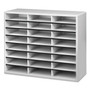 Fellowes Literature Organizer, 24 Letter Sections, 29 x 11 7/8 x 23 7/16, Dove Gray View Product Image