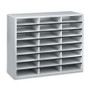 Fellowes Literature Organizer, 24 Letter Sections, 29 x 11 7/8 x 23 7/16, Dove Gray View Product Image