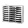 Fellowes Literature Organizer, 24 Letter Sections, 29 x 11 7/8 x 23 7/16, Dove Gray View Product Image