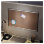 Quartet ARC Frame Cork Cubicle Board, 18 x 30, Tan, Aluminum Frame View Product Image