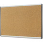 Quartet ARC Frame Cork Cubicle Board, 18 x 30, Tan, Aluminum Frame View Product Image