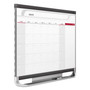 Quartet Prestige 2 Magnetic Total Erase Monthly Calendar, 36 x 24, Graphite Color Frame View Product Image