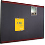 Quartet Prestige Plus Magnetic Fabric Bulletin Board, 48 x 36, Mahogany Frame View Product Image