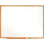 Quartet Classic Series Total Erase Dry Erase Board, 36 x 24, Oak Finish Frame View Product Image