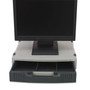 Innovera Single-Level Monitor Stand w/Storage Drawer, 15 x 11 x 3, Light Gray/Charcoal View Product Image