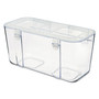 deflecto Stackable Caddy Organizer Containers, Medium, Clear View Product Image