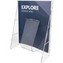 deflecto Stand-Tall Wall-Mount Literature Rack, Magazine, 9.13w x 3.25d x 11.88h, Clear View Product Image