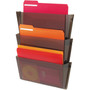 deflecto Unbreakable DocuPocket 3-Pocket Wall File, Letter, 14 1/2 x 3 x 6 1/2, Smoke View Product Image