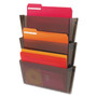 deflecto Unbreakable DocuPocket 3-Pocket Wall File, Letter, 14 1/2 x 3 x 6 1/2, Smoke View Product Image