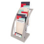 deflecto 3-Tier Literature Holder, Leaflet Size, 6.75w x 6.94d x 13.31h, Silver View Product Image