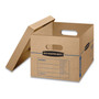 Bankers Box SmoothMove Classic Moving & Storage Boxes, Small, Half Slotted Container (HSC), 15" x 12" x 10", Brown Kraft/Blue, 15/Carton View Product Image