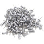 GEM Aluminum Head Push Pins, Aluminum, Silver, 3/8", 100/Box View Product Image