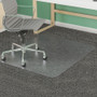 deflecto SuperMat Frequent Use Chair Mat, Med Pile Carpet, 45 x 53, Beveled Rectangle, Clear View Product Image