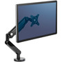 Fellowes Platinum Series Single Monitor Arm, up to 30", up to 20 lbs, Clamp/Grommet, Black View Product Image