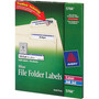 Avery Permanent TrueBlock File Folder Labels with Sure Feed Technology, 0.66 x 3.44, White, 30/Sheet, 50 Sheets/Box AVE5766 View Product Image