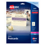 Avery Postcards for Inkjet/Laser Printers, 4 1/4 x 5 1/2, Ivory, 4/Sheet, 100/Box View Product Image