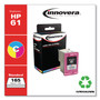 Innovera Remanufactured Tri-Color Ink, Replacement for HP 61 (CH562WN), 165 Page-Yield View Product Image