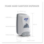 PURELL FMX-12 Foam Hand Sanitizer Dispenser For 1200 mL Refill, 6.6" x 5.13" x 11", White View Product Image