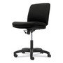 HON Network Low-Back Armless Chair, 18.7" x 16.5" x 21.5", Supports up to 250 lbs., Black Seat/Back and Base View Product Image