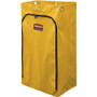 Rubbermaid Commercial Zippered Vinyl Cleaning Cart Bag, 24 gal, , 17.25" x 30.5", Yellow View Product Image