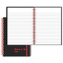 Black n' Red Twin Wire Poly Cover Notebook, Wide/Legal Rule, Black Cover, 8.25 x 5.68, 70 Sheets View Product Image